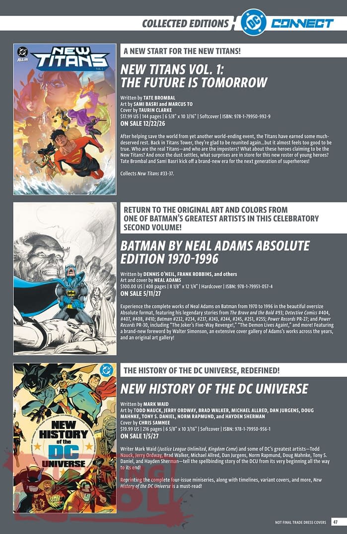 DC Comics Full Official November 2026 Solicits And Solicitations