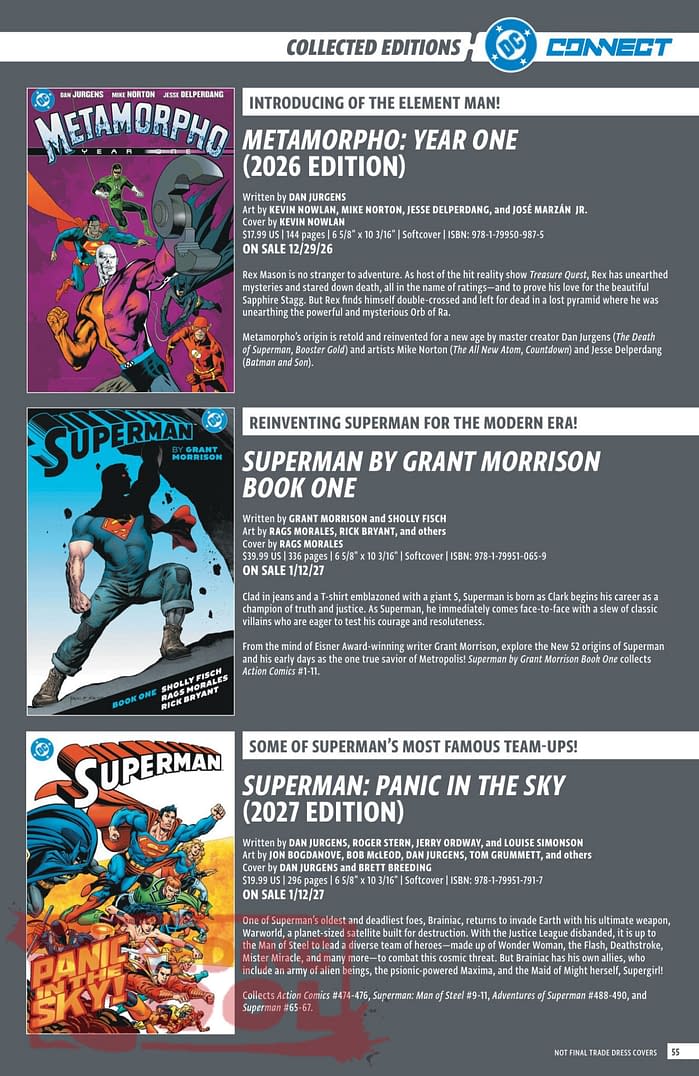 DC Comics Full Official November 2026 Solicits And Solicitations
