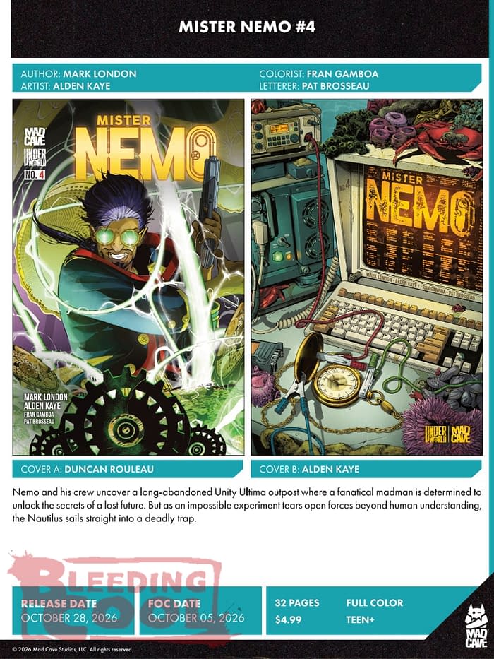 Mad Cave Official Full October 2026 Solicits And Solicitations