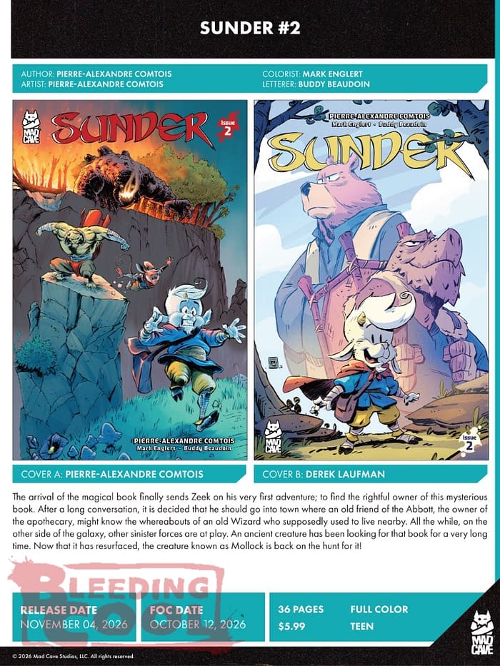 Mad Cave Studios November 2026 Solicits And Solicitations