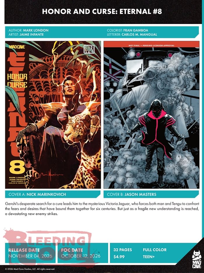 Mad Cave Studios November 2026 Solicits And Solicitations