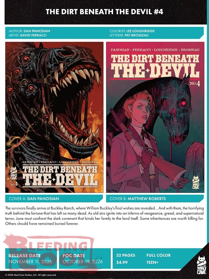 Mad Cave Studios November 2026 Solicits And Solicitations