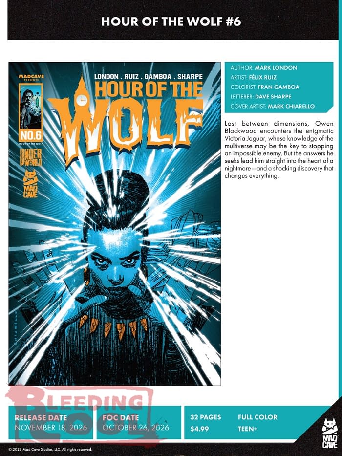 Mad Cave Studios November 2026 Solicits And Solicitations