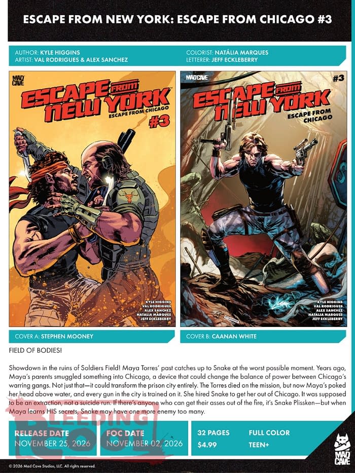 Mad Cave Studios November 2026 Solicits And Solicitations