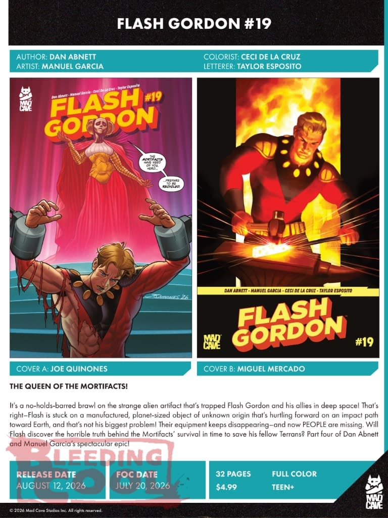 Mad Cave Studios August 2026 Solicits And Solicitations