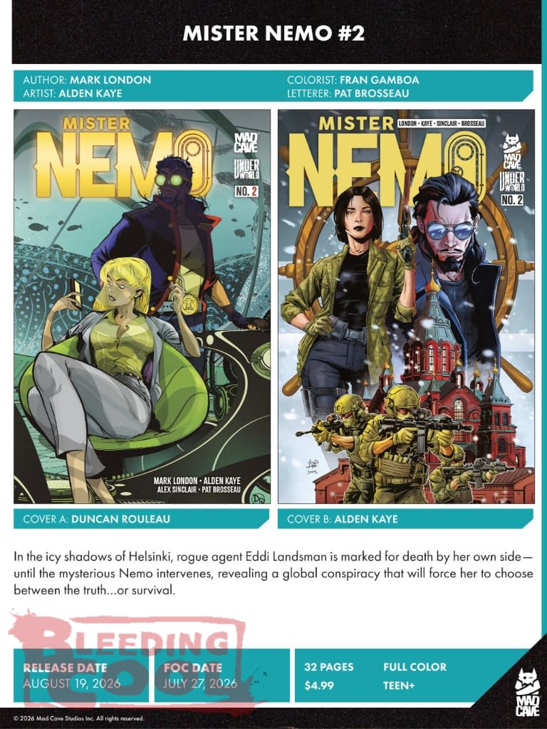 Mad Cave Studios August 2026 Solicits And Solicitations