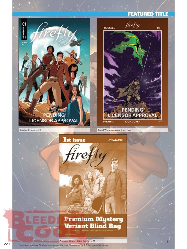 Dynamite Official Full September 2026 Solicits And Solicitations