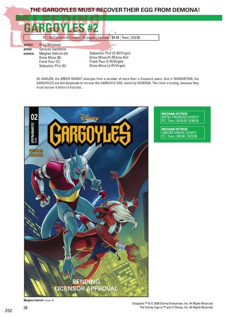 Dynamite Official Full September 2026 Solicits And Solicitations