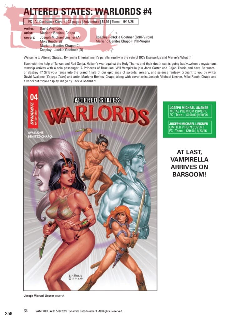 Dynamite Official Full September 2026 Solicits And Solicitations