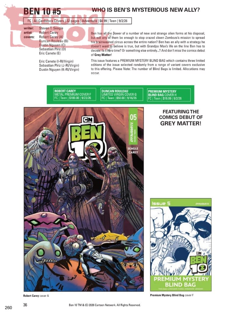 Dynamite Official Full September 2026 Solicits And Solicitations