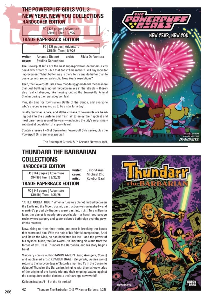 Dynamite Official Full September 2026 Solicits And Solicitations