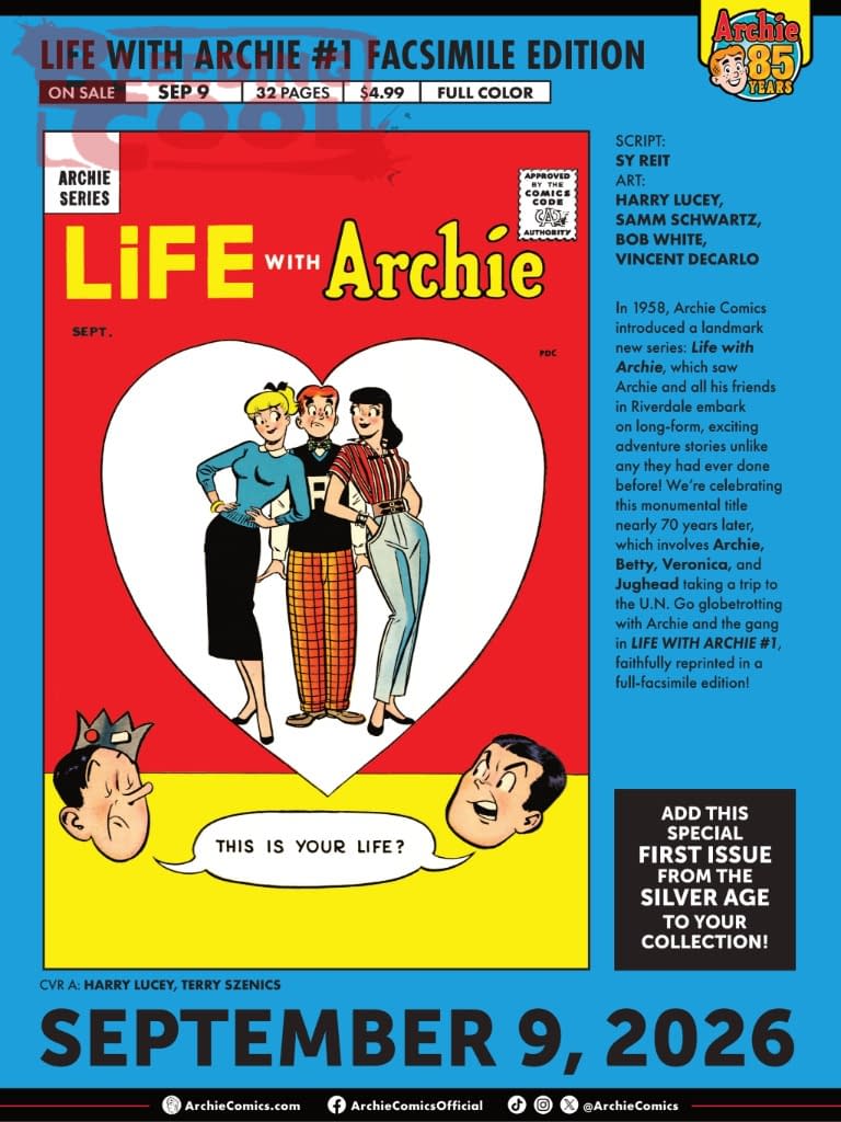 Archie Comics Official Full September 2026 Solicits And Solicitations