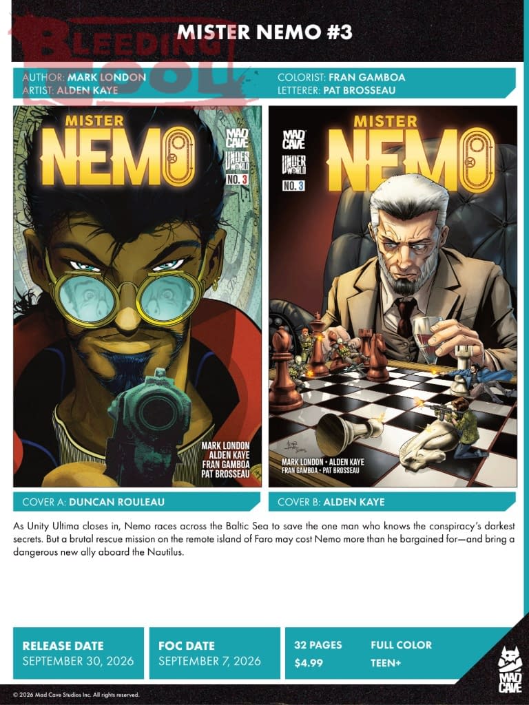 Mad Cave Official Full September 2026 Solicits And Solicitations