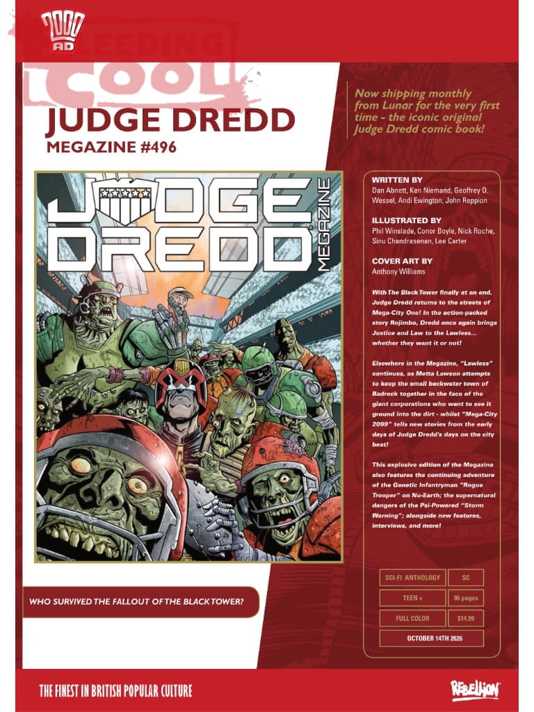 Rebellion/2000AD Official Full September 2026 Solicits And Solicitations