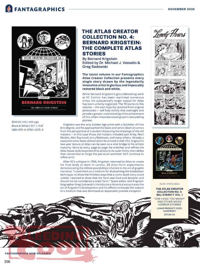 Fantagraphics November 2026 Solicits And Solicitations