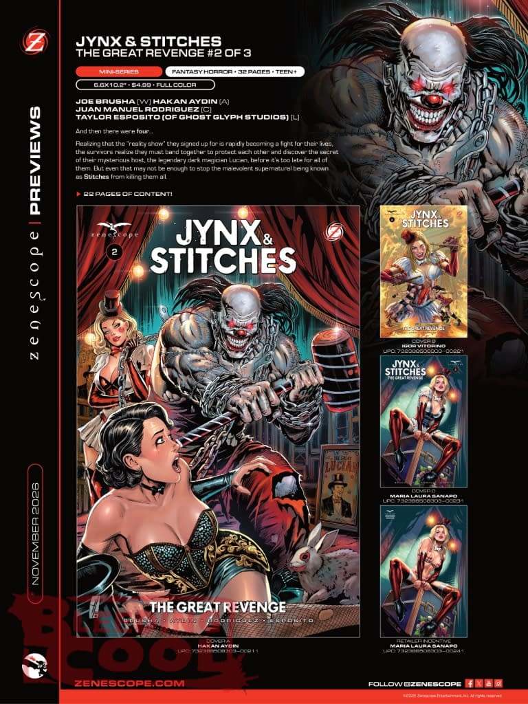 Zenescope November 2026 Solicits And Solicitations