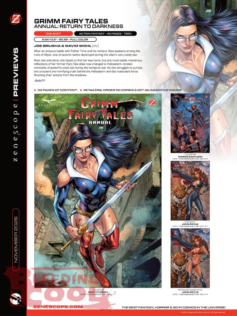 Zenescope November 2026 Solicits And Solicitations