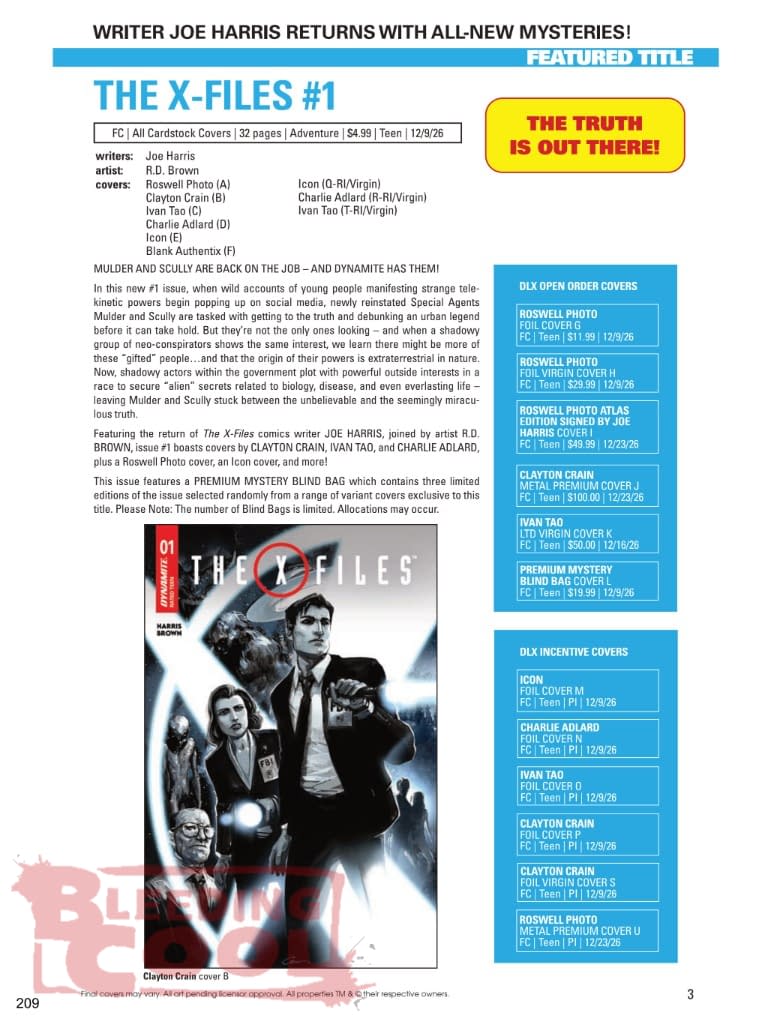 Dynamite Official Full December 2026 Solicits