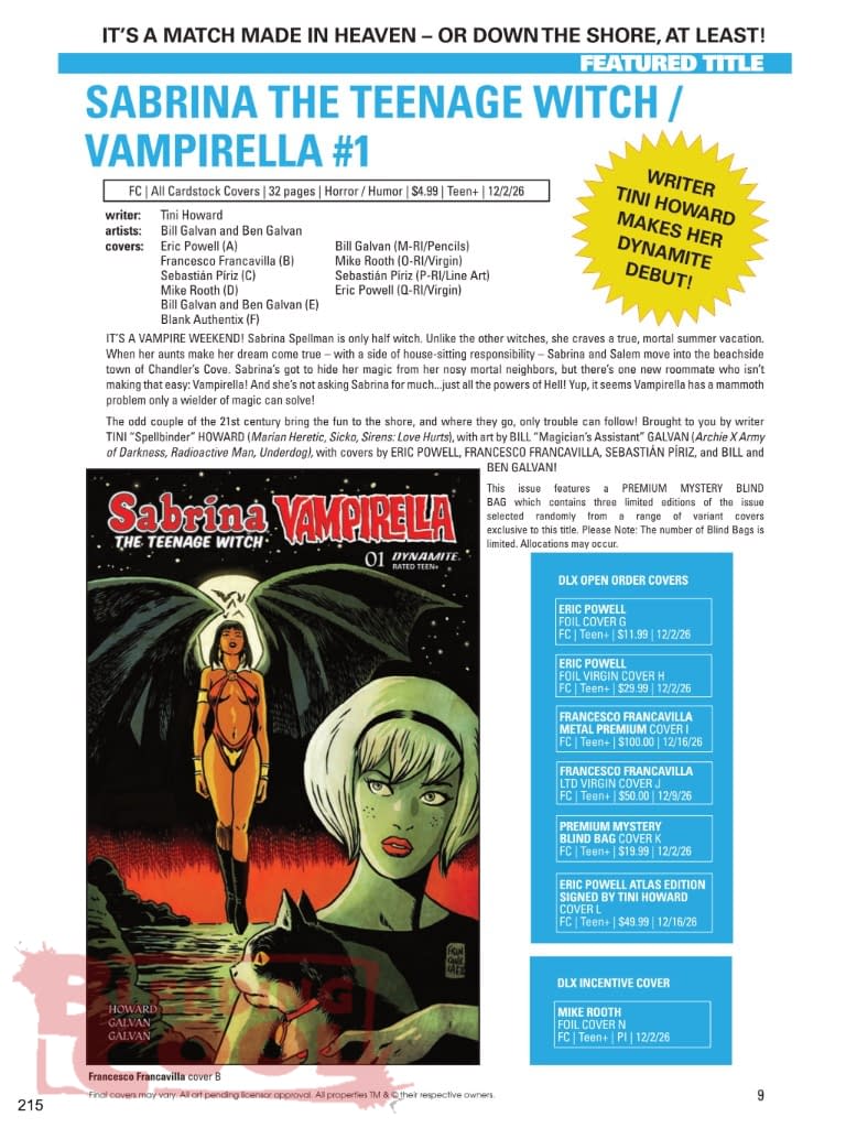 Dynamite Official Full December 2026 Solicits