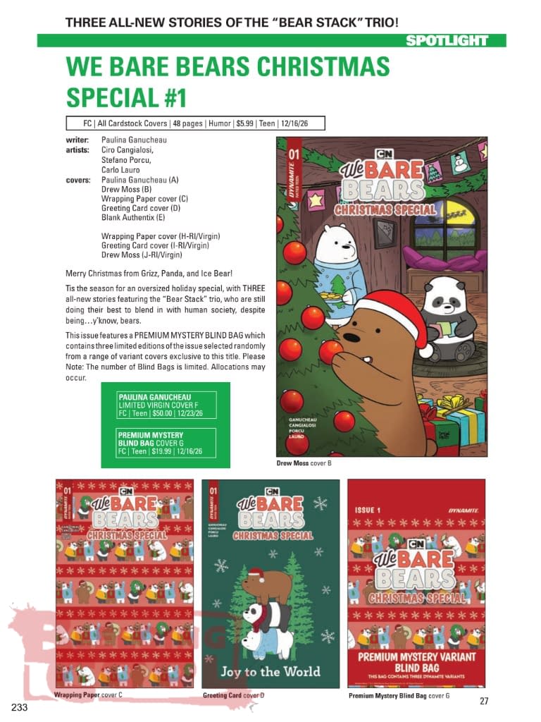 Dynamite Official Full December 2026 Solicits
