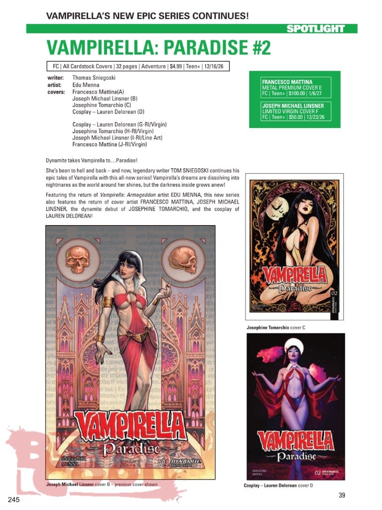 Dynamite Official Full December 2026 Solicits