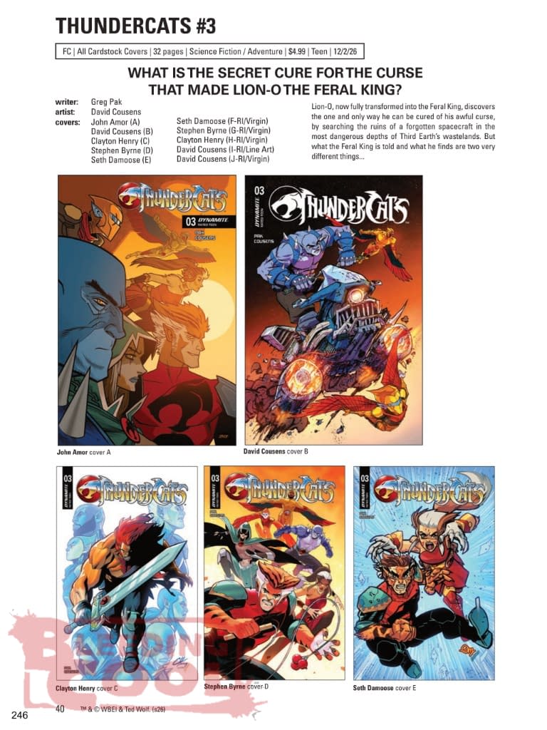 Dynamite Official Full December 2026 Solicits