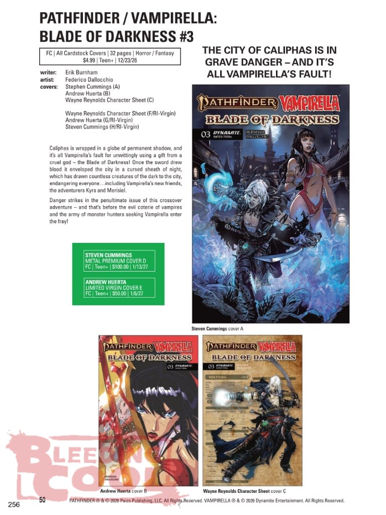 Dynamite Official Full December 2026 Solicits