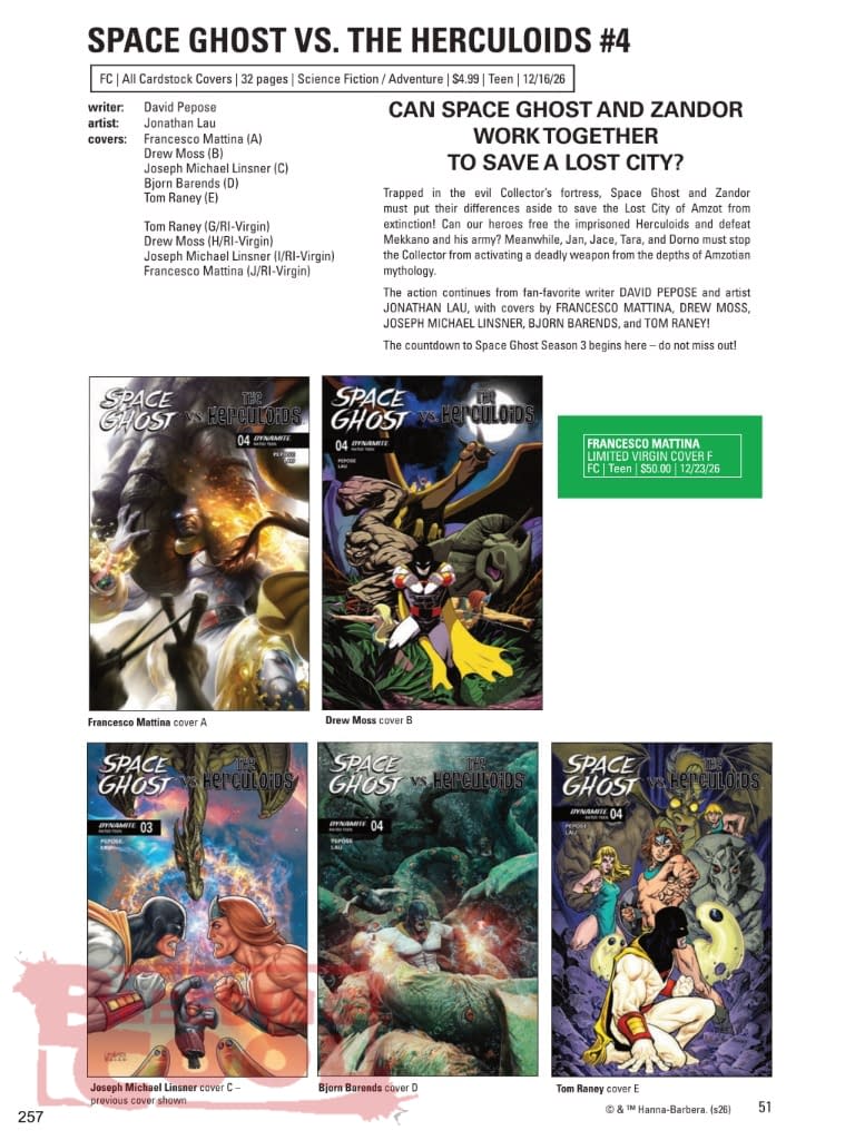 Dynamite Official Full December 2026 Solicits