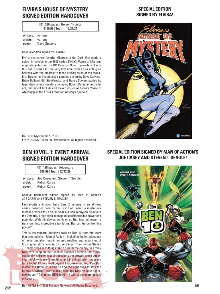 Dynamite Official Full December 2026 Solicits
