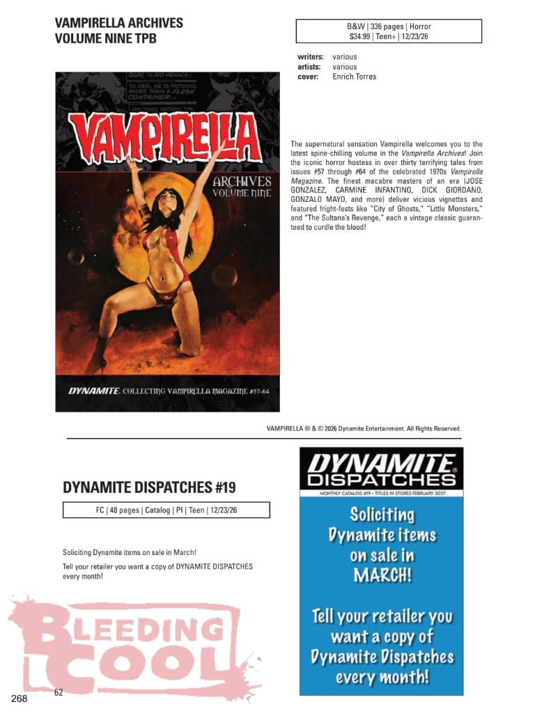 Dynamite Official Full December 2026 Solicits
