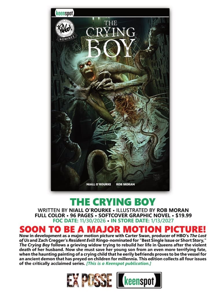 Official: Keenspot January 2027 Solicits: Mark Spears & The Crying Boy