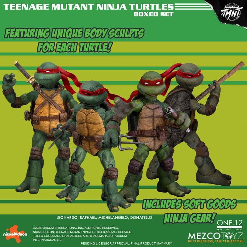 Mezco Toyz Reissues the Teenage Mutant Ninja Turtles Boxed Set