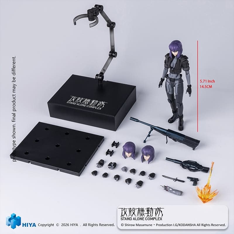Hiya Toys Debuts New 1/12 Ghost in the Shell Motoko Battle Suit Figure