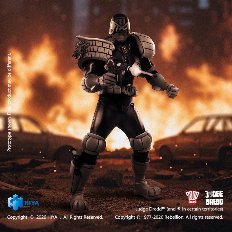 Judge Dredd Returns with New Black & White Hiya Toys Figure