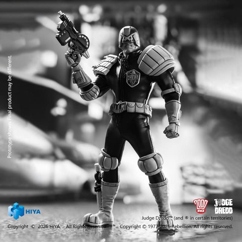 Judge Dredd Returns with New Black & White Hiya Toys Figure