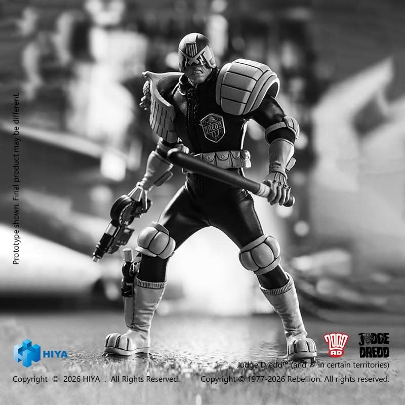 Judge Dredd Returns with New Black & White Hiya Toys Figure