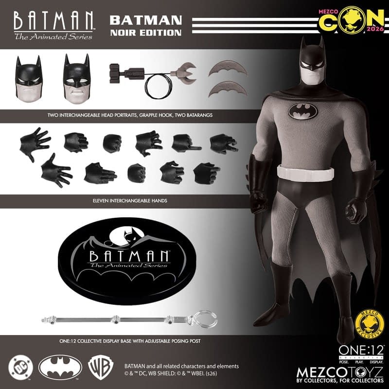 Mezco Toyz Unveils One:12 Batman: The Animated Series Noir Edition