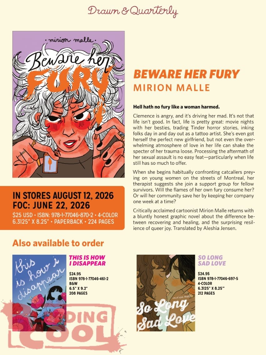Drawn And Quarterly July 2026 Solicits And Solicitations