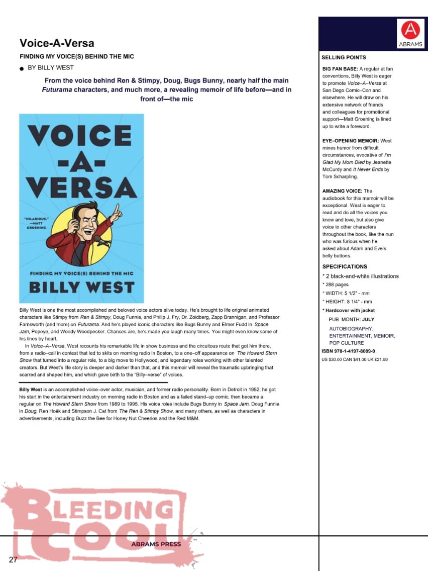 Abrams Books July 2026 Full Solicits And Solicitations