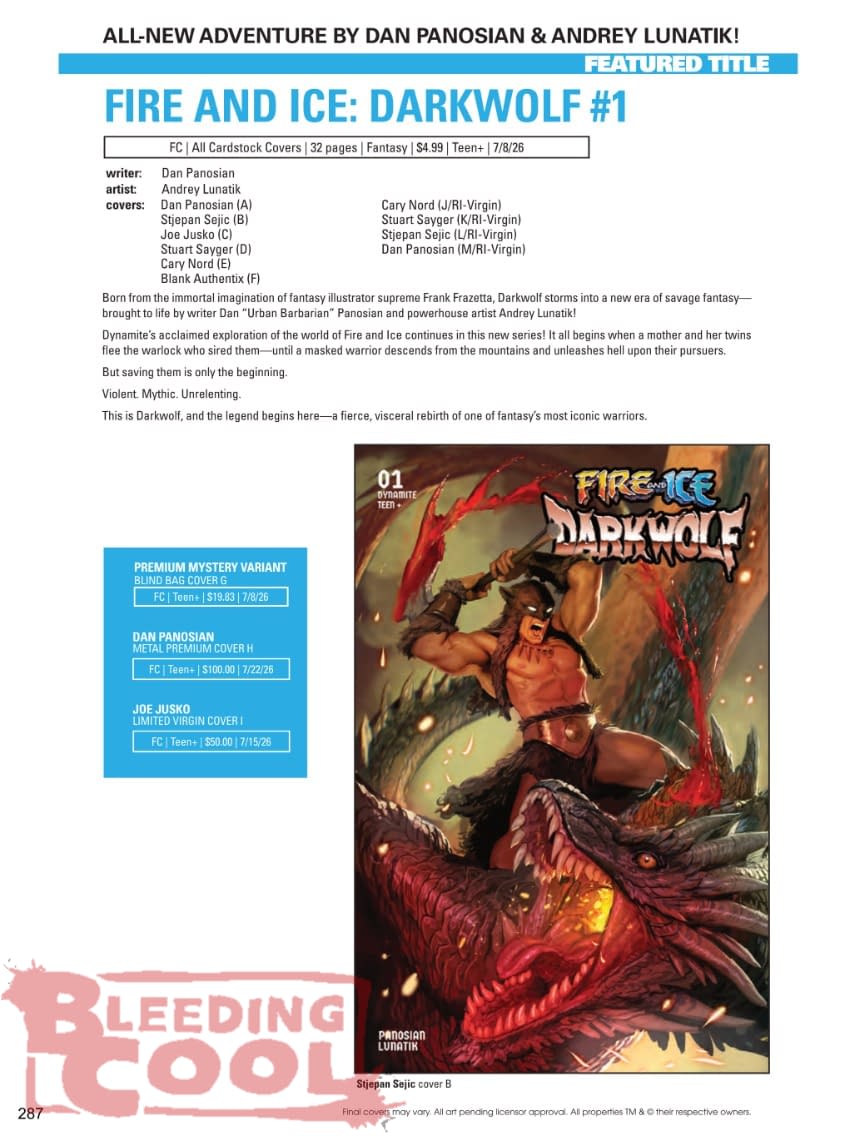 Dynamite July 2026 Full Solicits And Solicitations