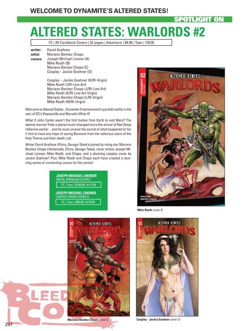 Dynamite July 2026 Full Solicits And Solicitations