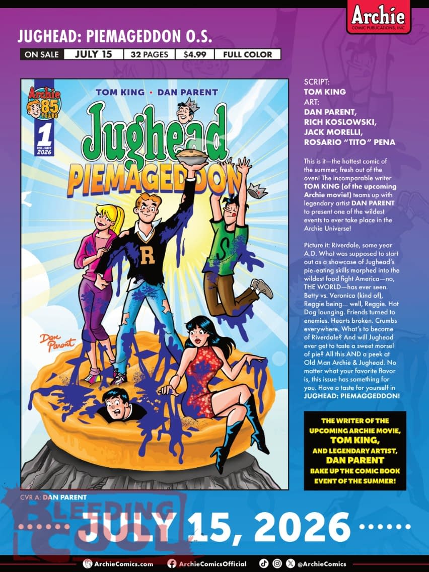 Archie Comics July 2026 Full Solicits And Solicitations