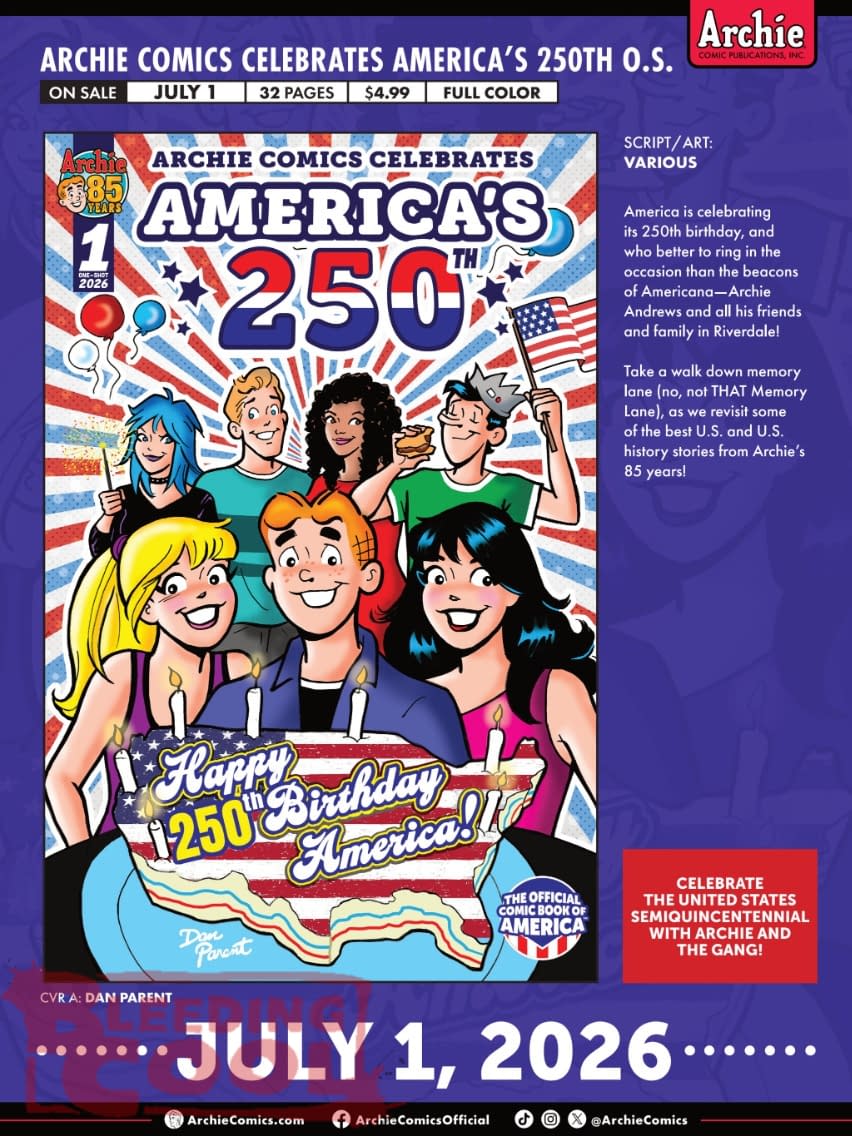 Archie Comics July 2026 Full Solicits And Solicitations