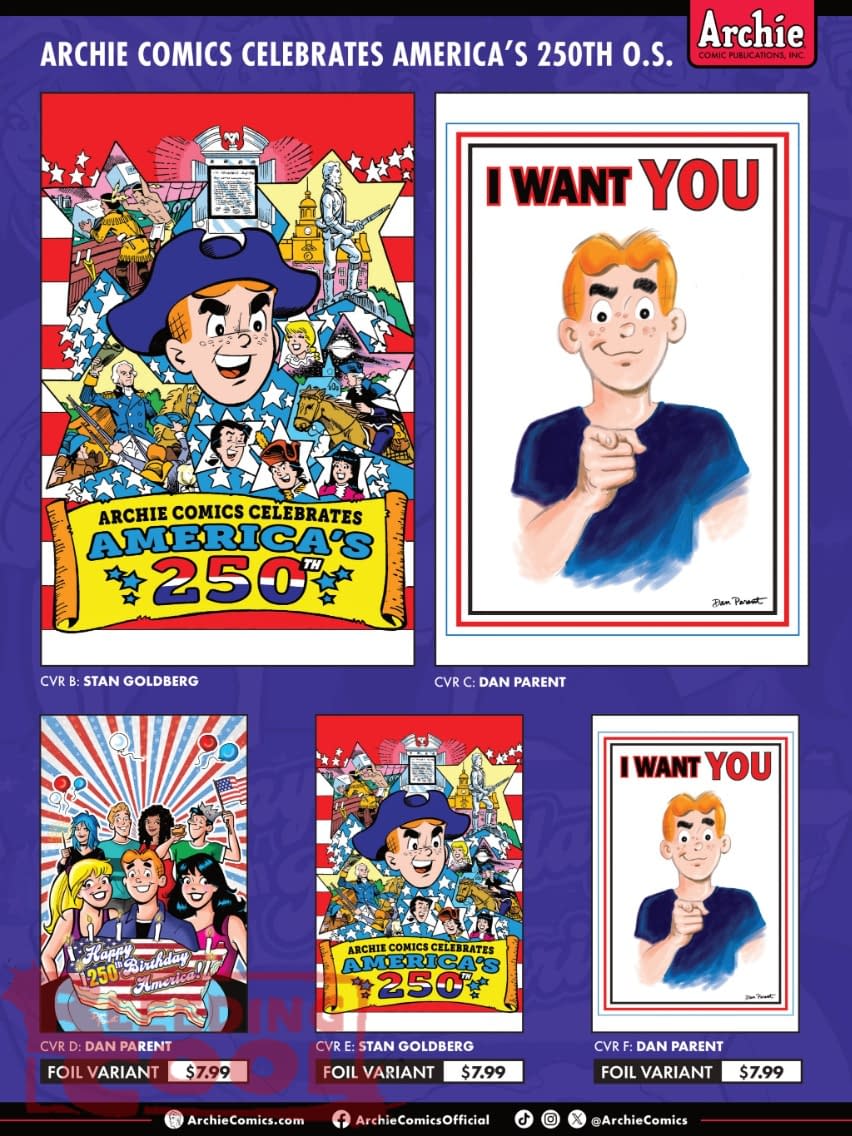 Archie Comics July 2026 Full Solicits And Solicitations