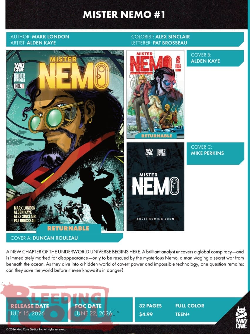 Mad Cave Studios July 2026 Solicits And Solicitations