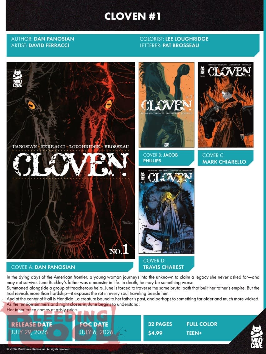 Mad Cave Studios July 2026 Solicits And Solicitations
