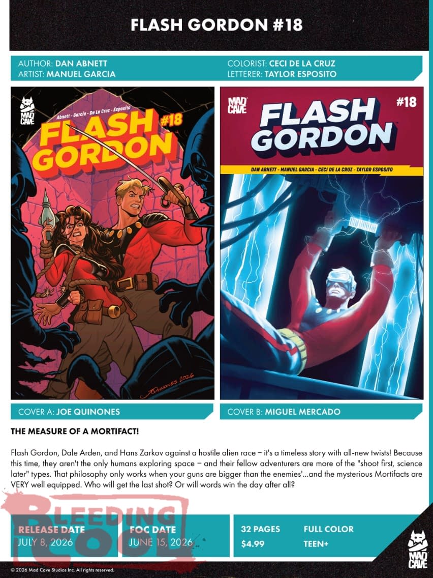 Mad Cave Studios July 2026 Solicits And Solicitations