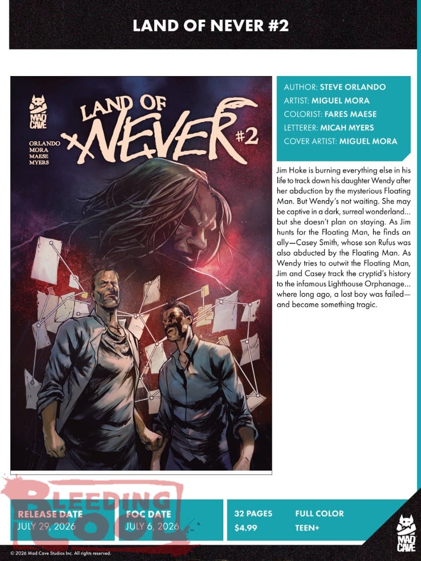Mad Cave Studios July 2026 Solicits And Solicitations