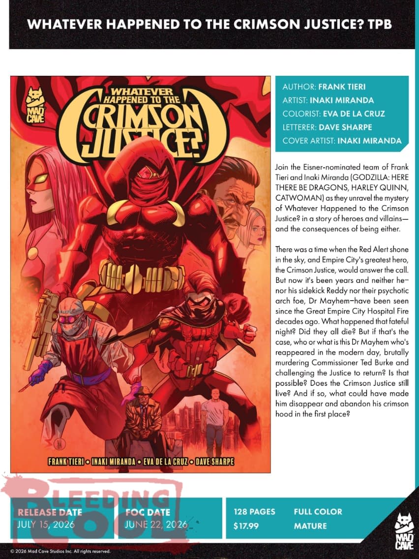 Mad Cave Studios July 2026 Solicits And Solicitations