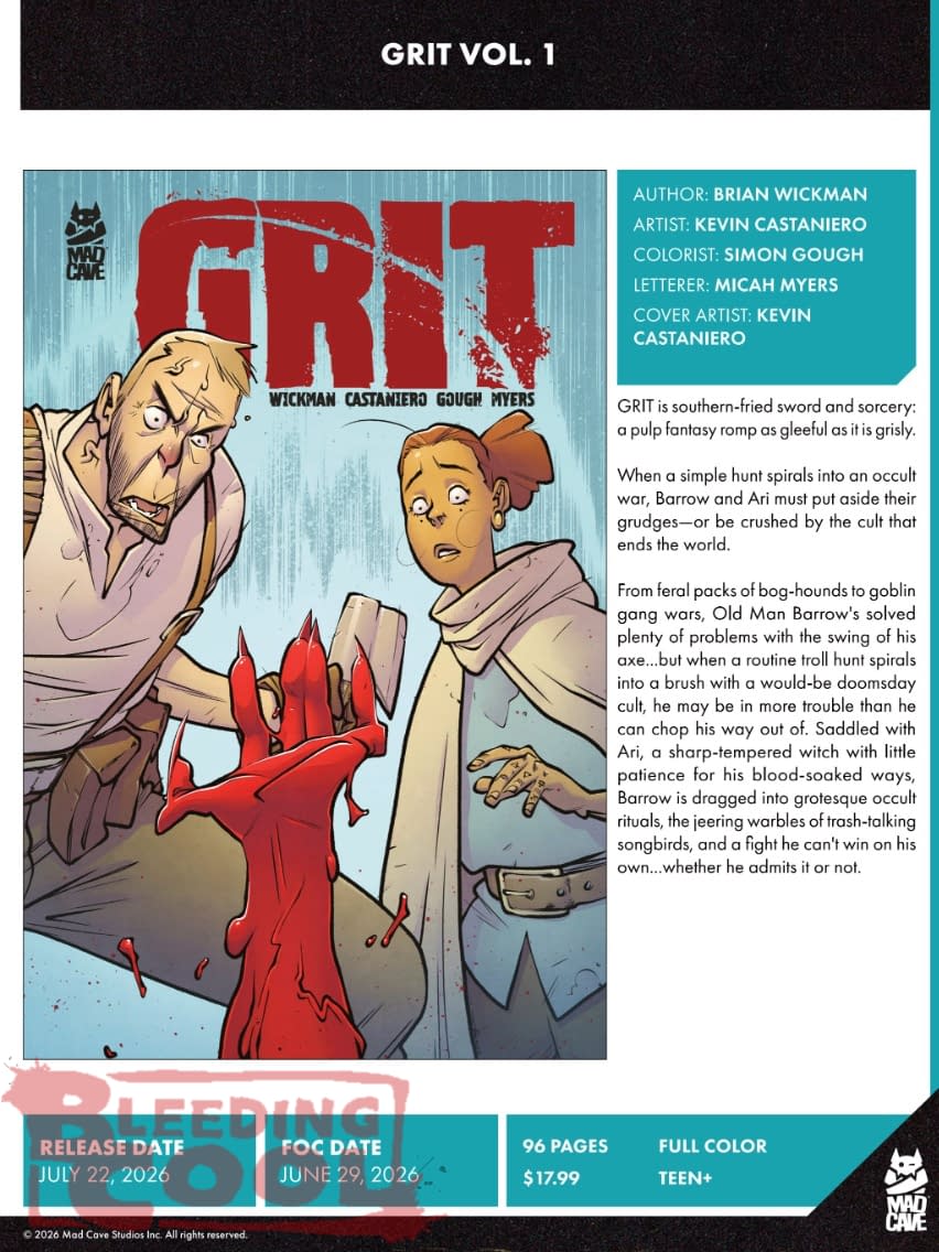 Mad Cave Studios July 2026 Solicits And Solicitations